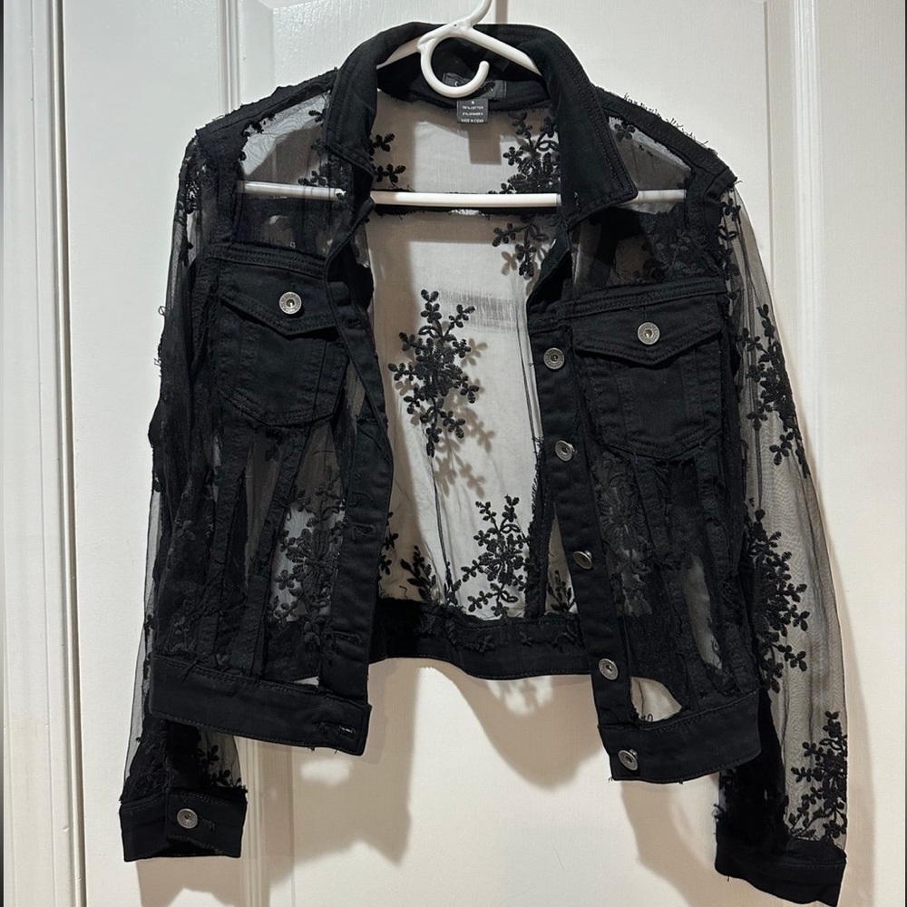 Sheer Lace Jean jacket